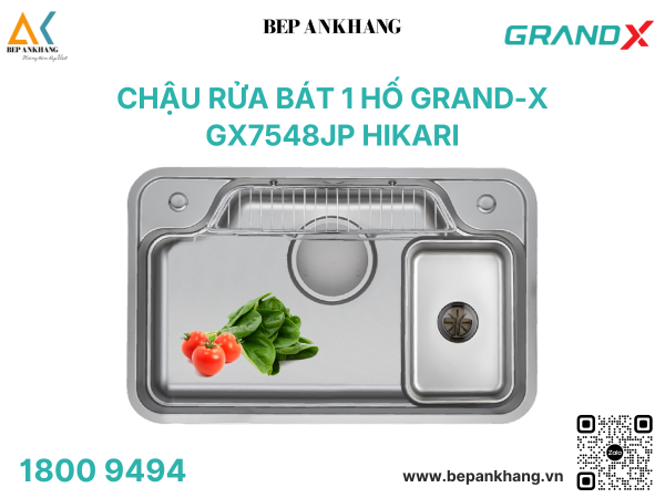 Chậu rửa chén bát Grand-X GX7548JP HIKARI